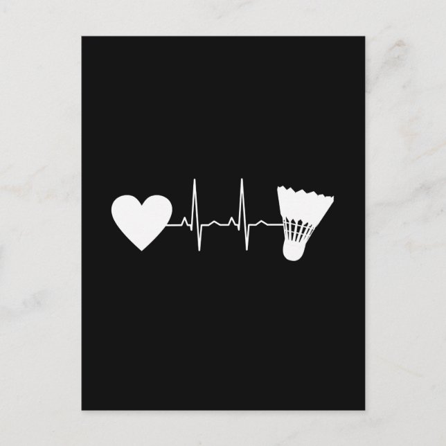 Postal Badminton Ball Heartbeat (Anverso)
