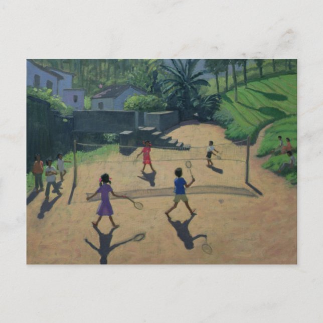 Postal Bádminton Coonoor la India (Anverso)