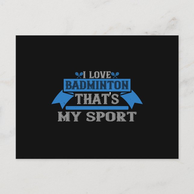 Postal Bádminton - Me encanta el bádminton (Anverso)
