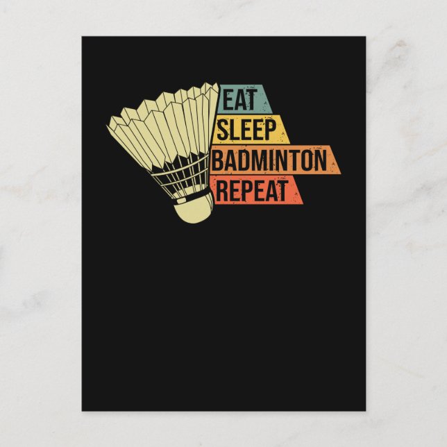 Postal Badminton Retro Vintage (Anverso)