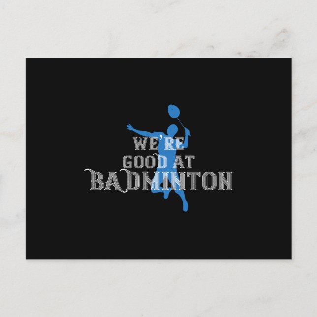 Postal Bádminton - Somos buenos en bádminton (Anverso)