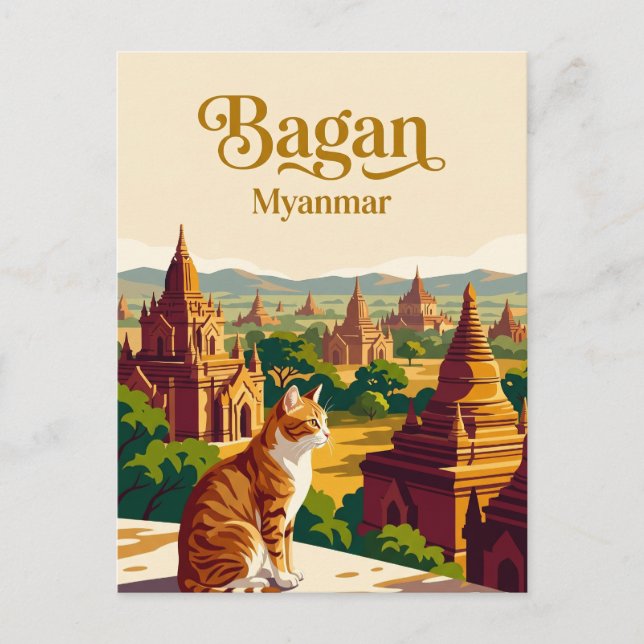 Postal Bagán Myanmar (Anverso)