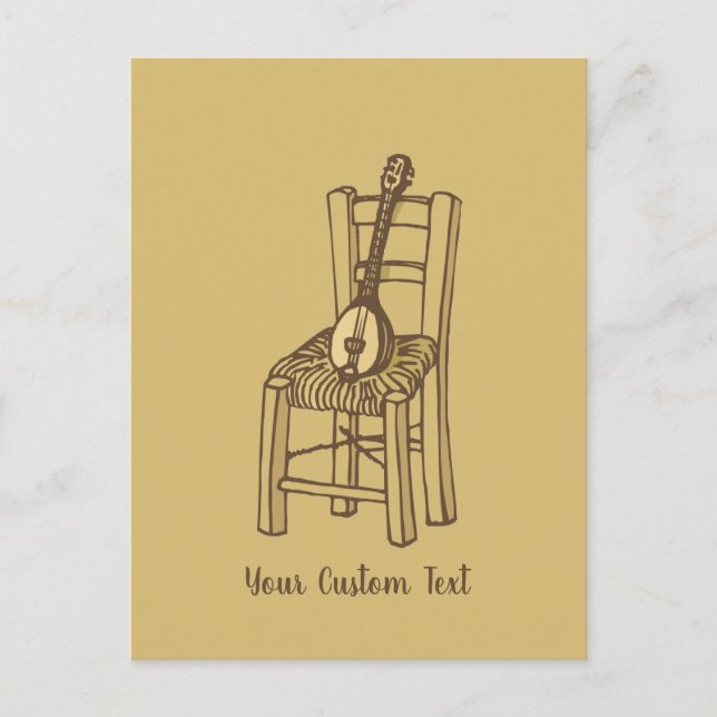 Postal Baglama en silla (Anverso)