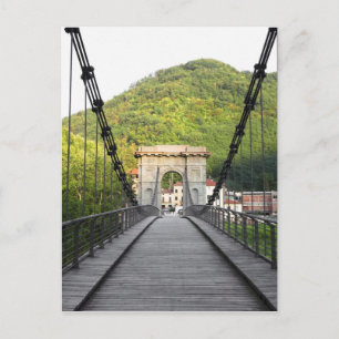 Postal Bagni di Lucca, Toscana, Italia - Un puente antigu