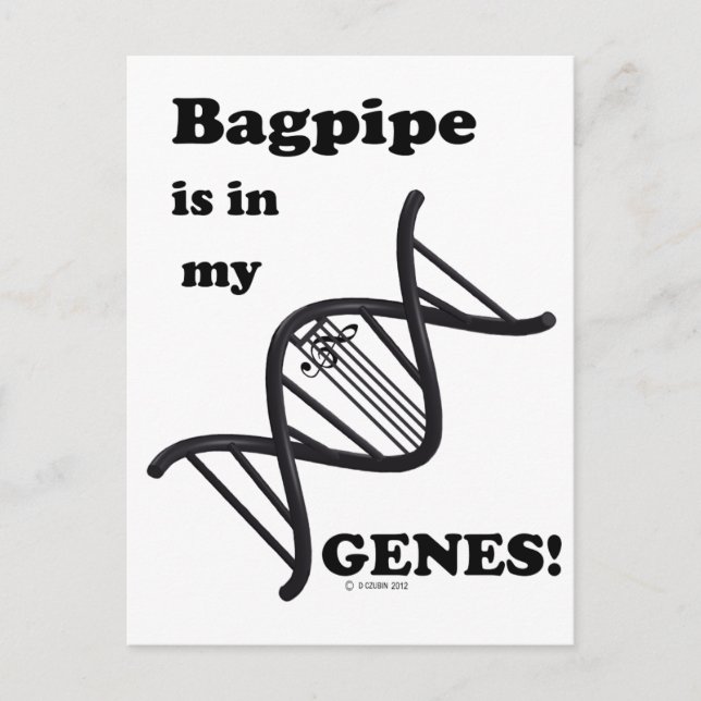Postal Bagpipe está en mis genes (Anverso)
