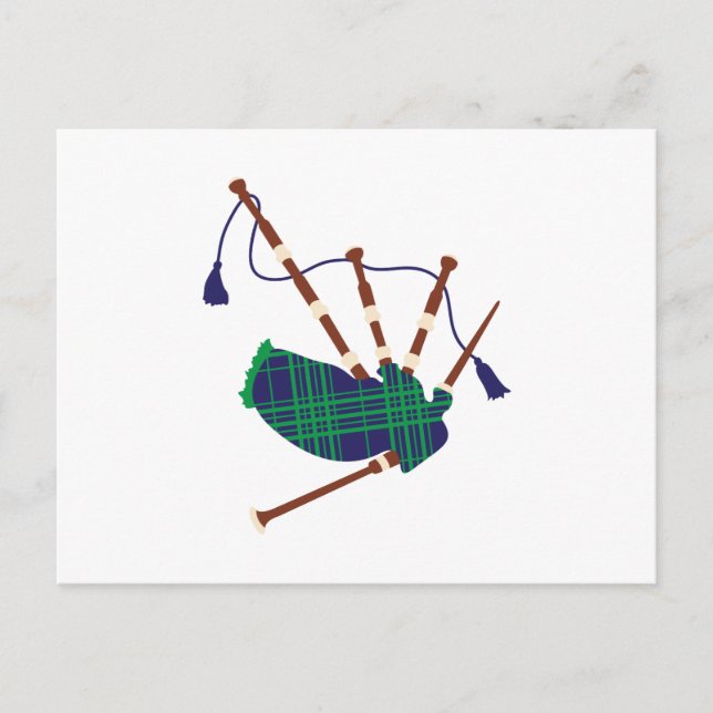 Postal Bagpipes escoceses (Anverso)