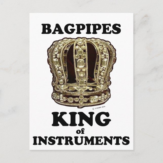 Postal Bagpipes Rey de instrumentos (Anverso)