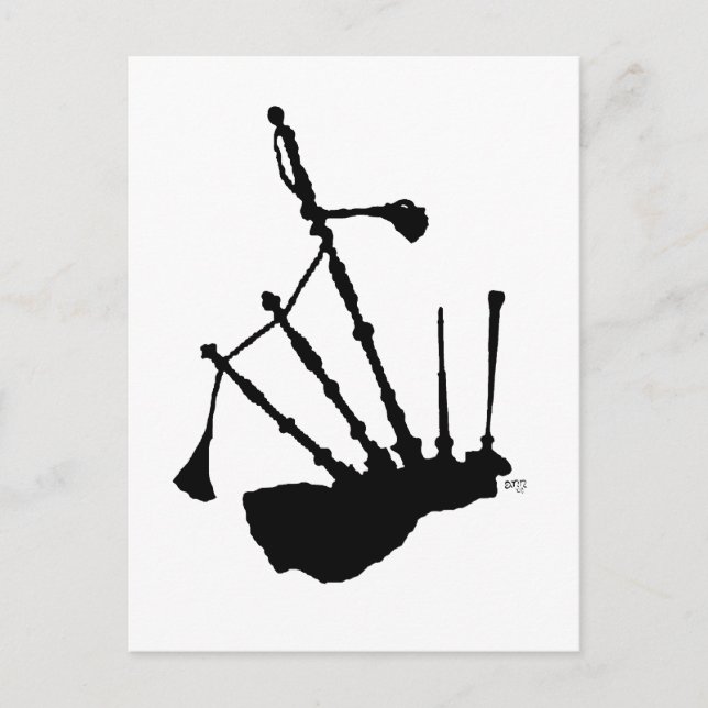 Postal Bagpipes Silhouette (Anverso)