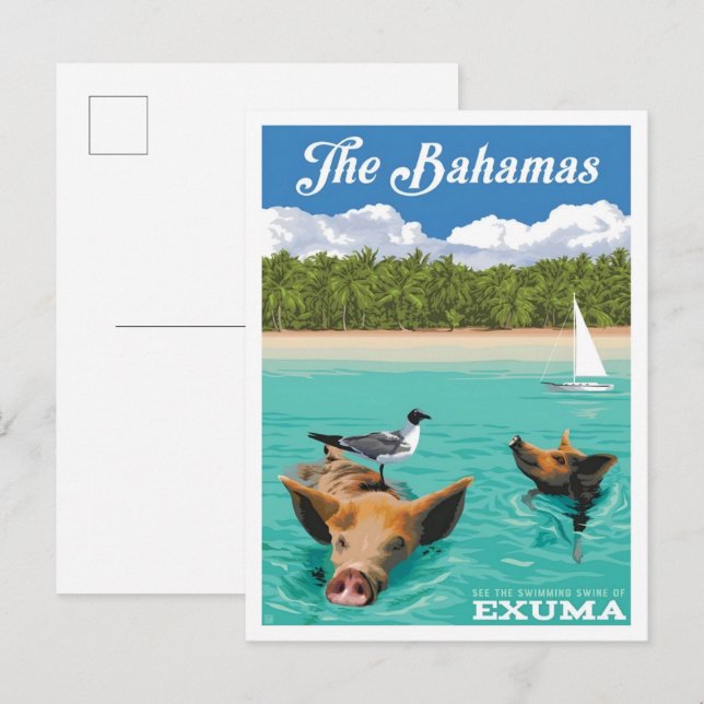 Postal Bahamas Caribe Viajes Antiguos  (Anverso / Reverso)