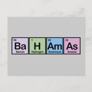 Postal Bahamas hecha de elementos