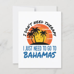 Postal Bahamas Vacaciones Terapia Tropical Beach Trip