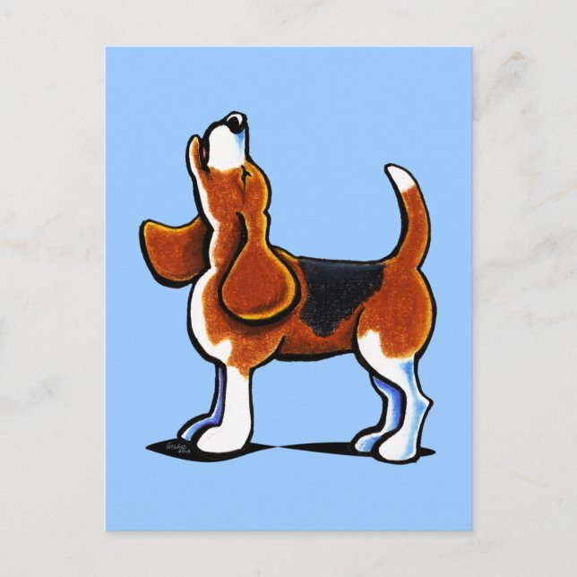 Postal Bahía Beagle de tres colores (Anverso)