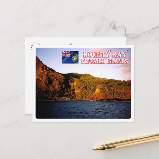 Postal Bahía Bounty - Islas Pitcairn - (Anverso/Reverso In Situ)