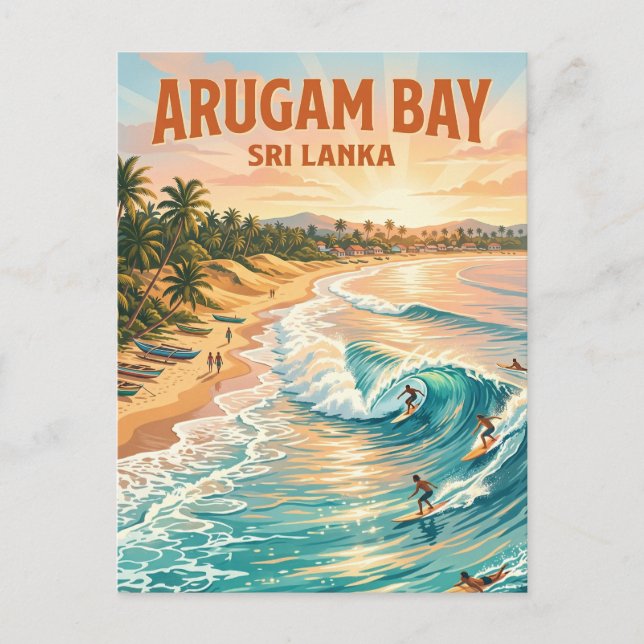Postal Bahía de Arugam Sri Lanka (Anverso)