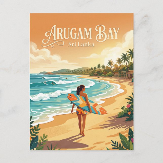 Postal Bahía de Arugam Sri Lanka (Anverso)