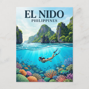 Postal Bahía de Bacuit Filipinas