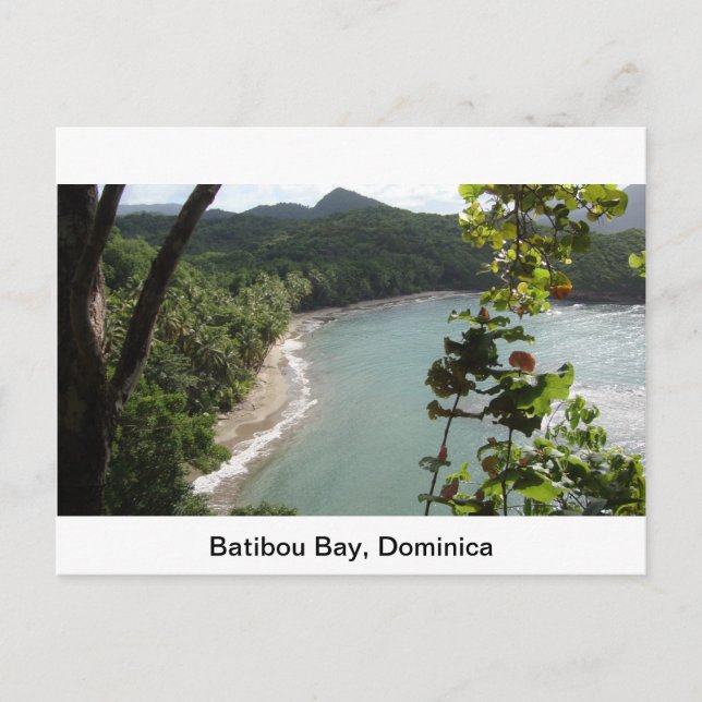 Postal Bahía de Batibou, Dominica (Anverso)