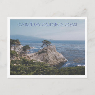 Postal Bahía de Carmel Foto Antigua Costa de California