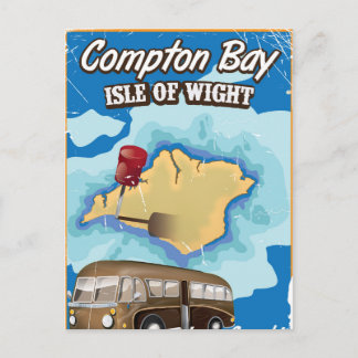 Postal Bahía de Compton, Isla de Wight cartel de viaje vi
