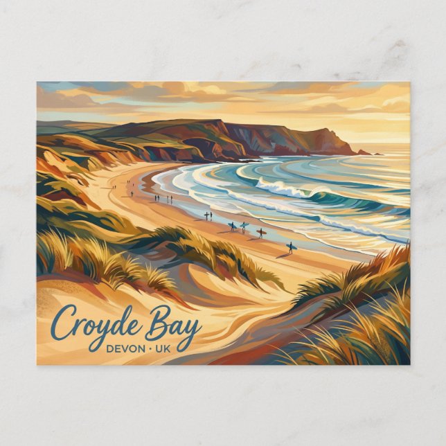 Postal Bahía de Croyde Reino Unido (Anverso)