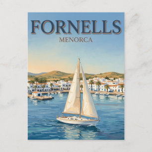 Postal Bahía de Fornells España