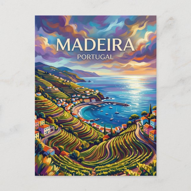 Postal Bahía de Funchal Portugal (Anverso)
