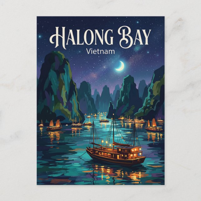 Postal Bahía de Halong Vietnam (Anverso)