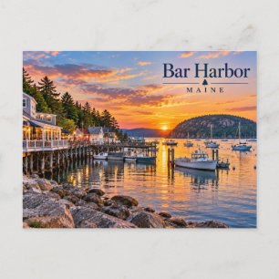 Postal Bahía de Harbor Maine