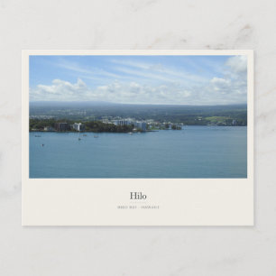 Postal Bahía de Hilo y la Costa Hawaiana Verde