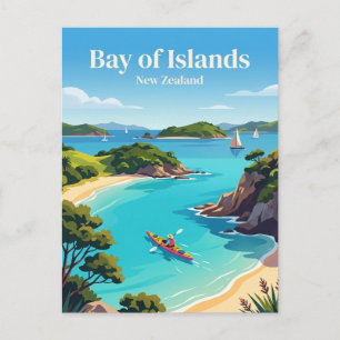 Postal Bahía de Islas Nueva Zelanda