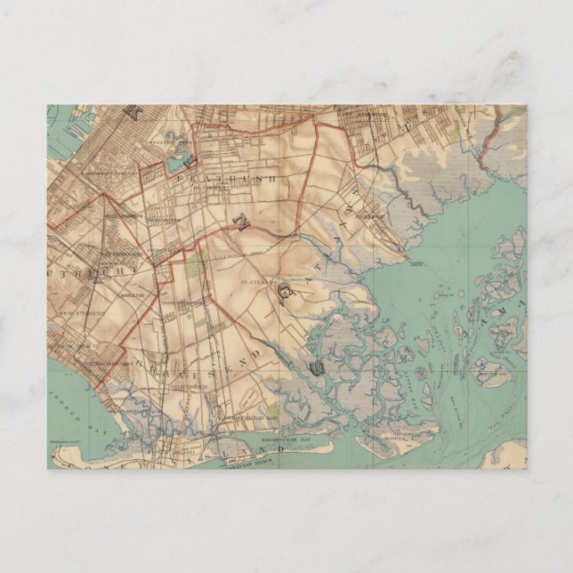 Postal Bahía de Jamaica y Brooklyn (Anverso)