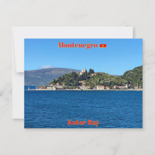 Postal Bahía de Kotor en Montenegro viaje