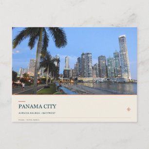 Postal Bahía de la Ciudad de Panamá en la Avenida Balboa