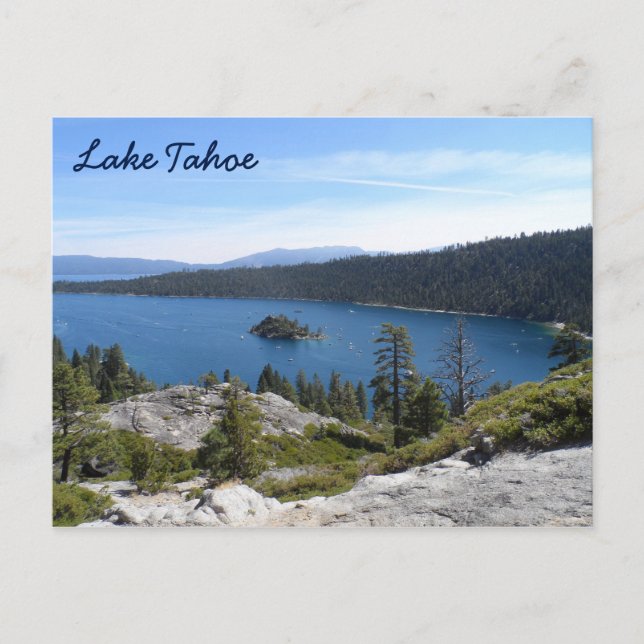 Postal Bahía de la esmeralda de Tahoe- del lago (Anverso)