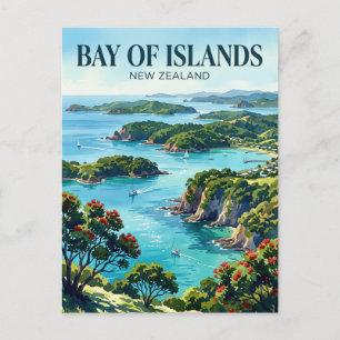 Postal Bahía de las Islas Nueva Zelanda