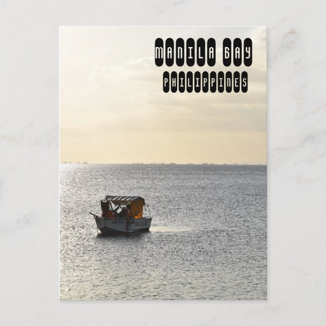 Postal Bahía de Manila en Filipinas (Anverso)