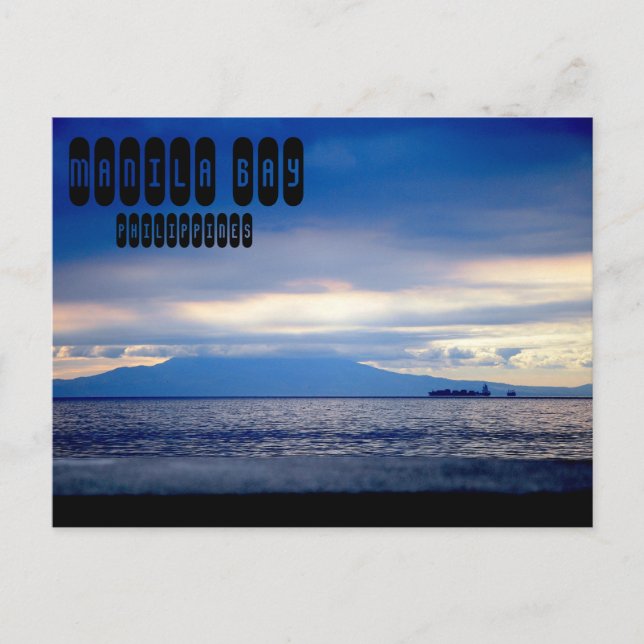 Postal Bahía de Manila en Filipinas (Anverso)