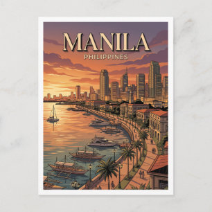 Postal Bahía de Manila Filipinas