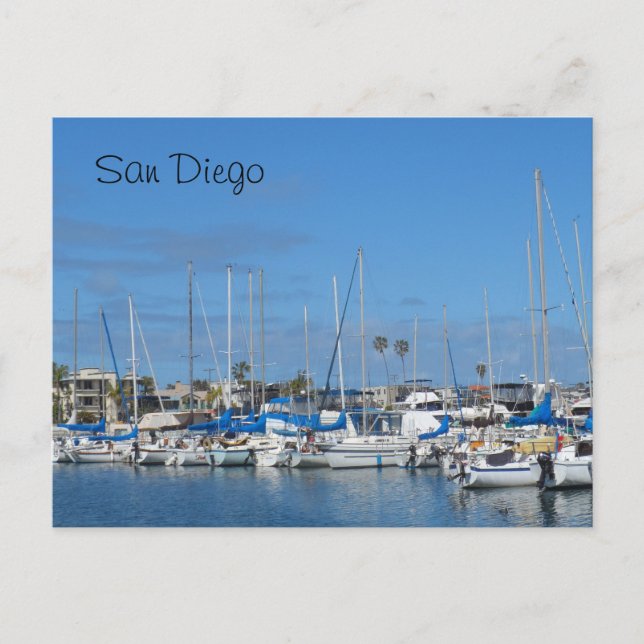 Postal Bahía de Misión - San Diego (Anverso)