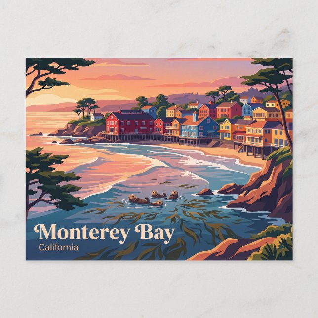 Postal Bahía de Monterey California (Anverso)
