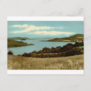 Postal Bahía de Mulroy, Donegal, vista costera vintage