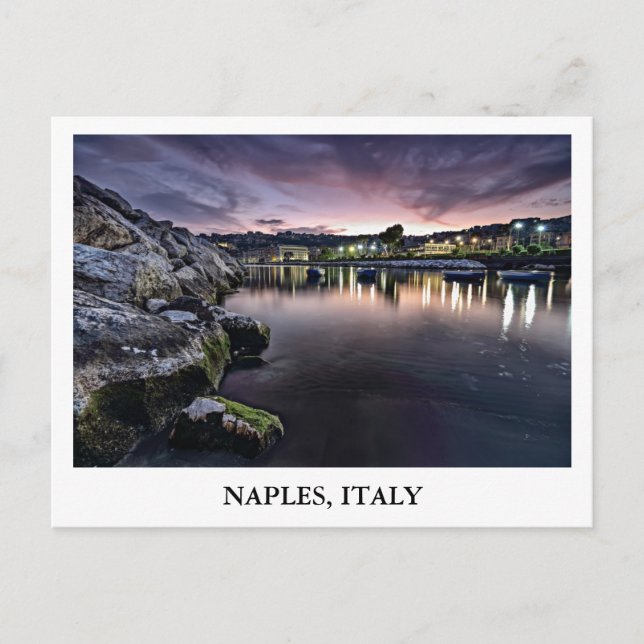 Postal Bahía de Nápoles en Italia (Anverso)