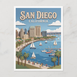 Postal Bahía de San Diego California