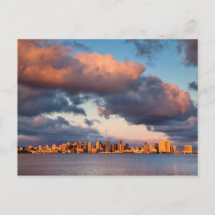 Postal Bahía de San Diego horizonte de la ciudad