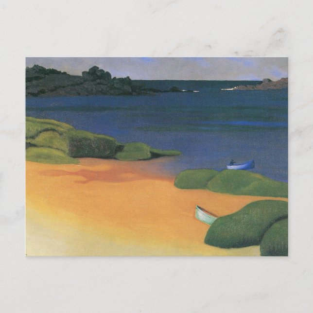 Postal Bahía de Tregastel por Felix Vallotton, Bella Arte (Anverso)