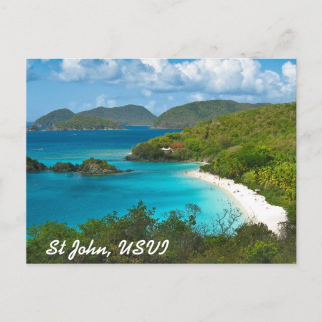 Postal Bahía de tronco, St John USVI (Anverso)
