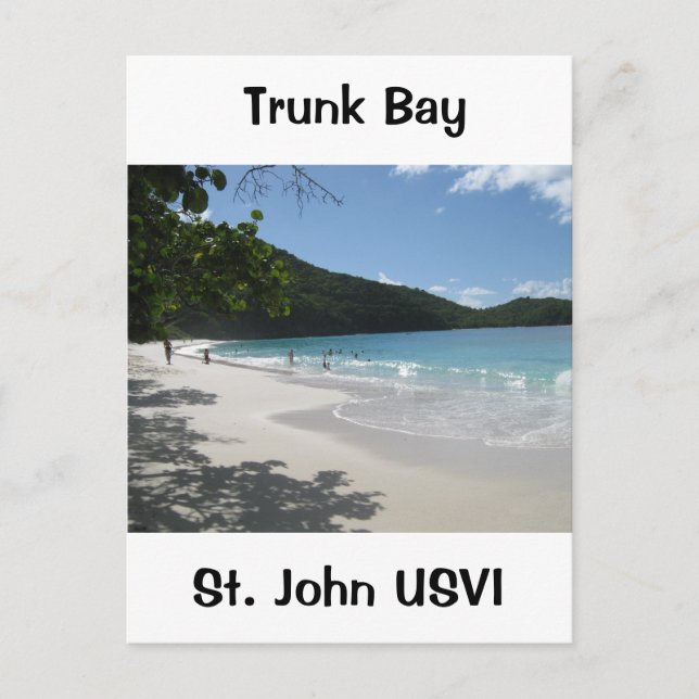 Postal Bahía de Trunk, St. John USVI (Anverso)