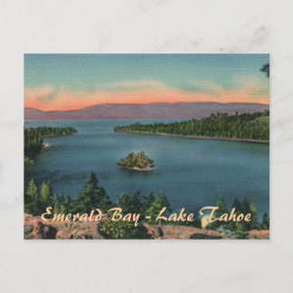 Postal Bahía Esmeralda - Postcard del lago Tahoe