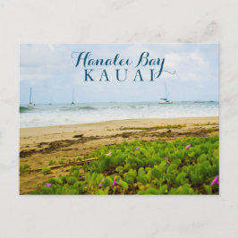 Postal Bahía Hanalei Kauai Hawaii Beach & Boats