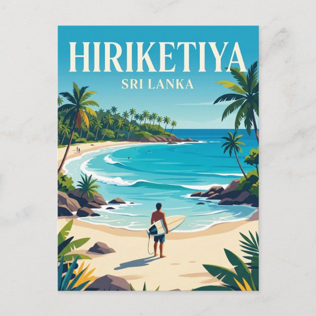 Postal Bahía Hiriketiya Sri Lanka (Anverso)
